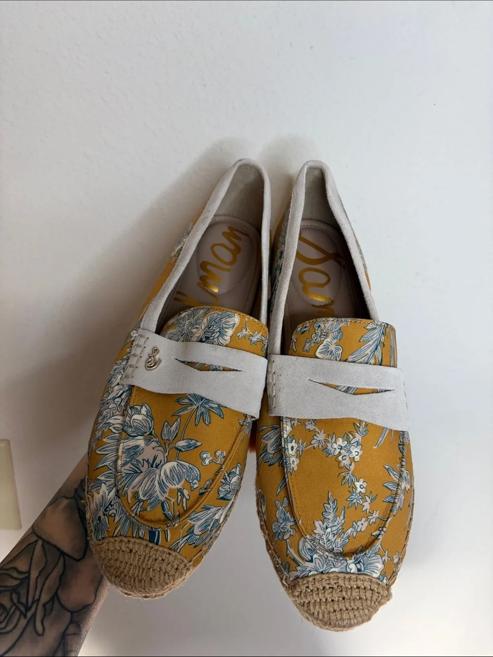 Sam Edelman |  Kai Espadrilles in Washed Marigold Floral Print Size 10 NWOB